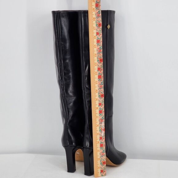 Sandro Jily Smooth Leather Black Tall Heeled Boots Size 36 EU NEW - Picture 15 of 15